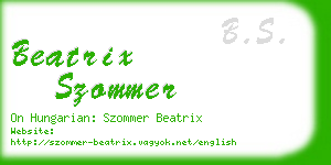 beatrix szommer business card